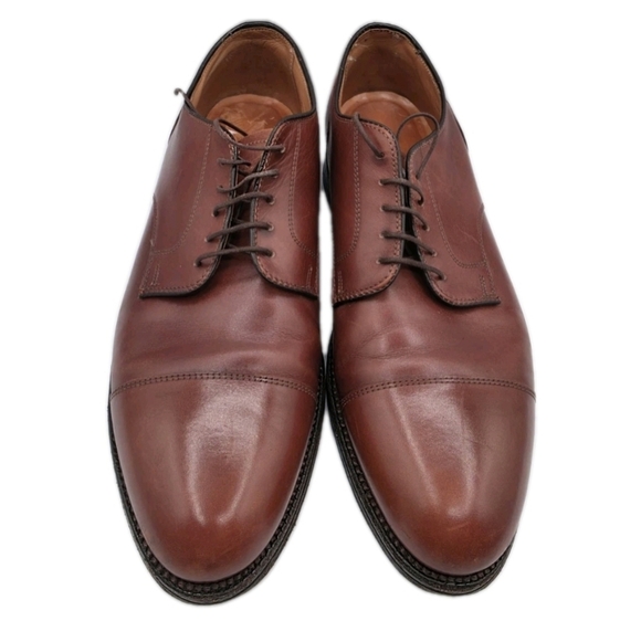 Mens 972 Alden Straight Tip Blucher Brown Cap Toe Oxford Shoes Size 11.5 Leather main image 13